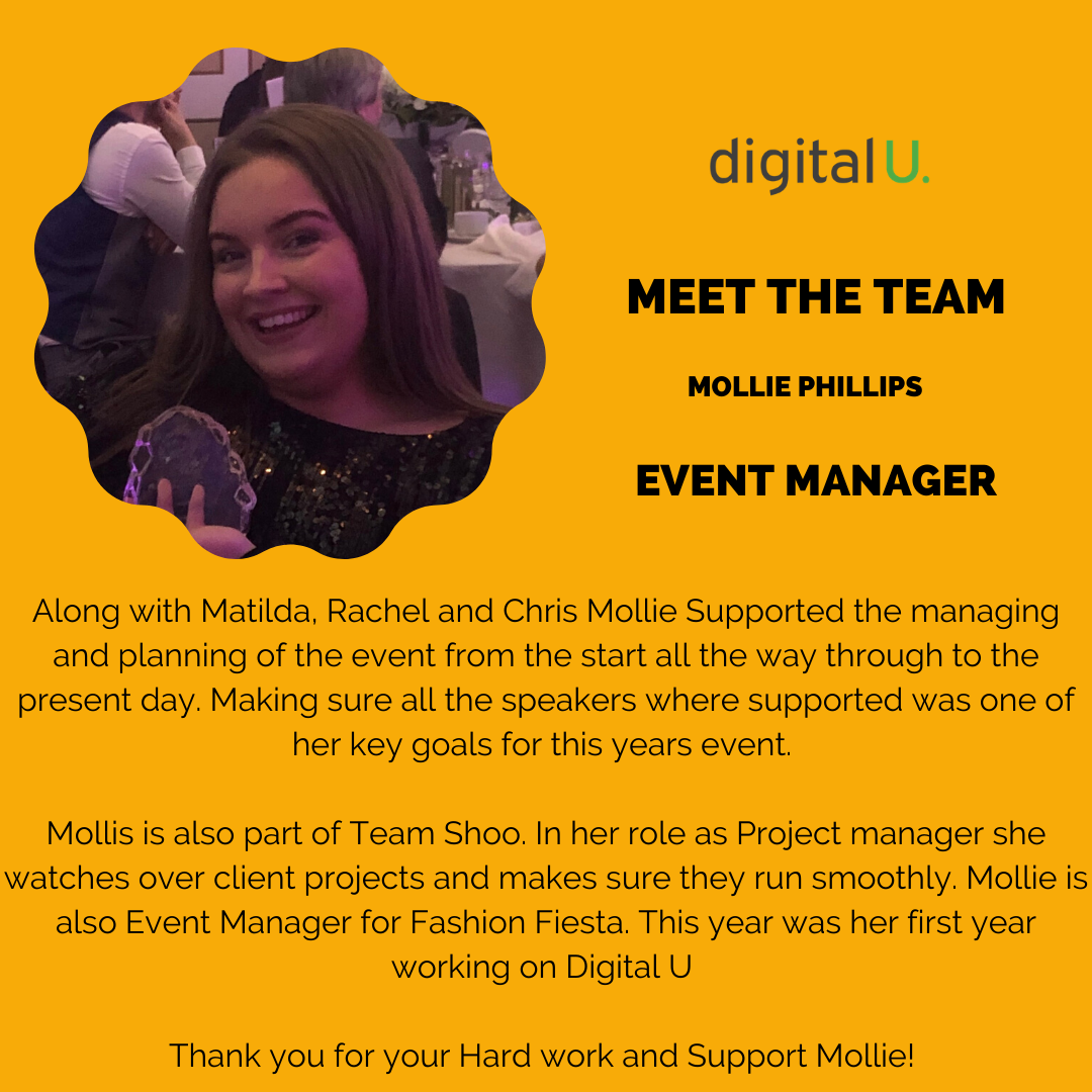 DigitalU_'s tweet image. MEET MOLLIE!

Mollie is our Digital U Event Manager, she made sure everything ran smoothley from start to fiinish and managed all those emails!  Thank you for all your hard work Mollie! 

Be a part of Digital U 2021! - mtr.cool/lfwvakopxi

#Confrence