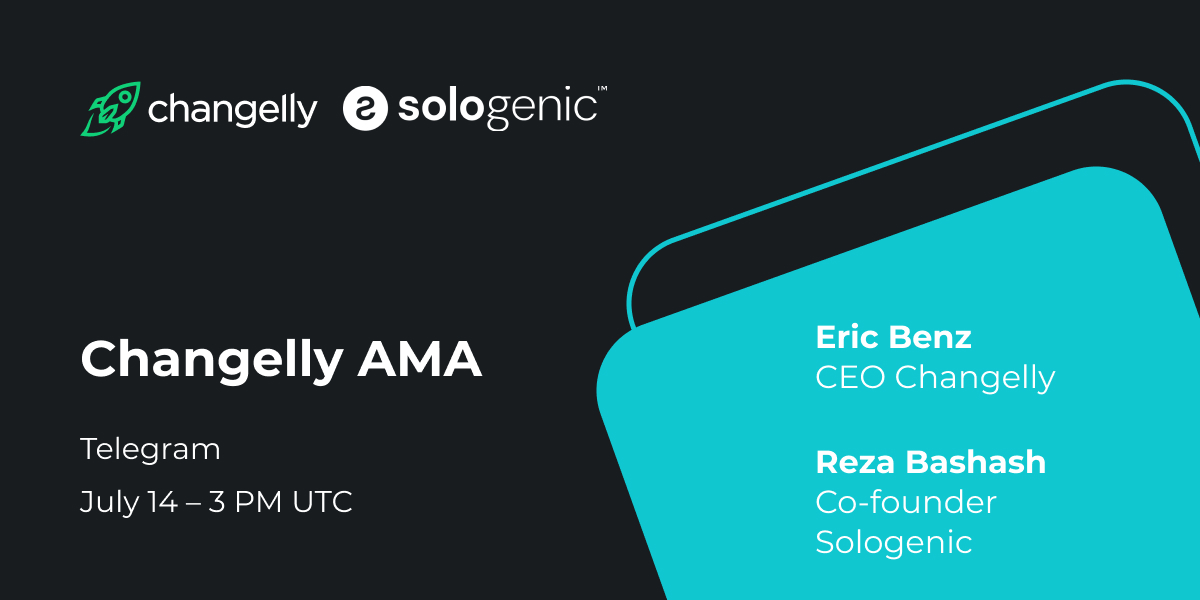 The Changelly and @realSologenic AMA will be held next Tuesday! Don’t miss this unique opportunity to learn more about both companies:
💠 Follow us on Twitter
💠 Like & RT
💠 Join our TG 👉https://t.co/lmUNmkPMFt
💠 Reply with your questions!
#changelly_ama $SOLO https://t.co/6pCeTFq2N0