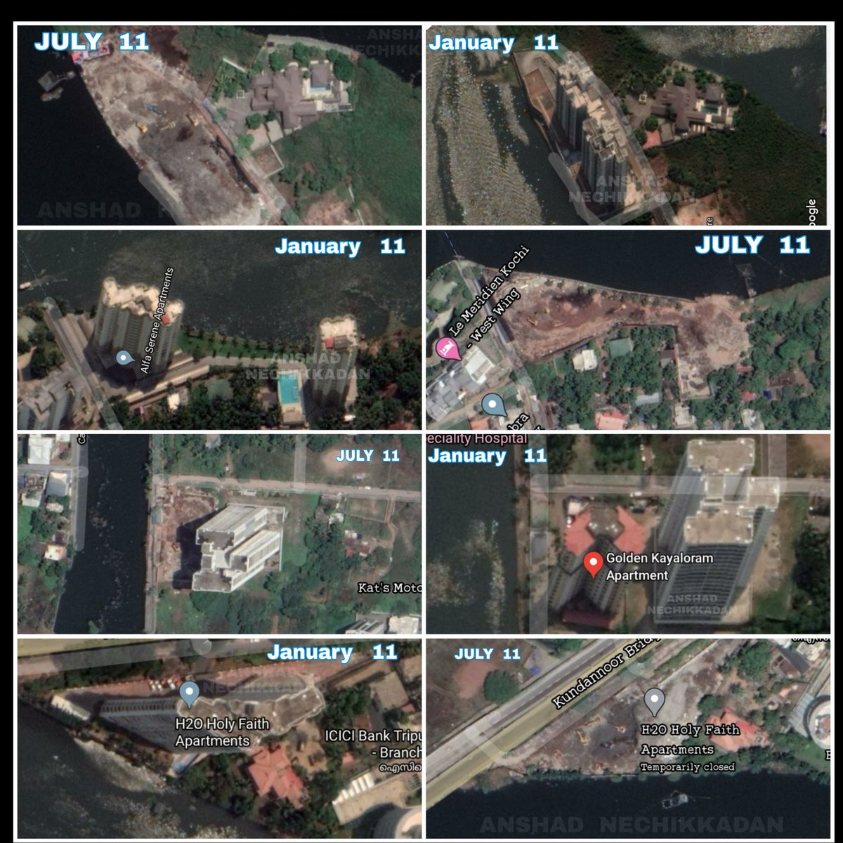 Anshadcn's tweet photo. Maradu January 11- July 11 #DemolitionDrive #maraduflat #Kochi #kerala #afterdemolitionDrive @KochTimes https://t.co/cjrNqn5iXi