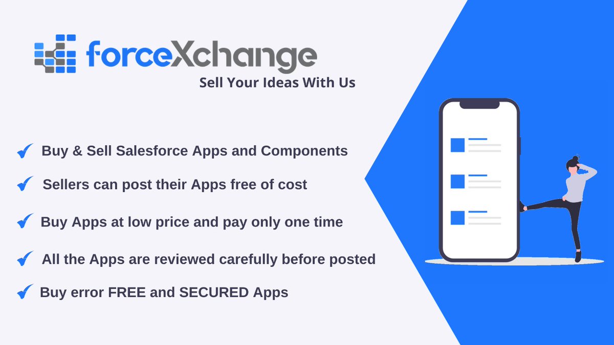 forceXchangeApp's tweet photo. Buy &amp; Sell Salesforce Apps and Lightning Components on https://t.co/1sIYIWh0nB https://t.co/5WhbQNPkog