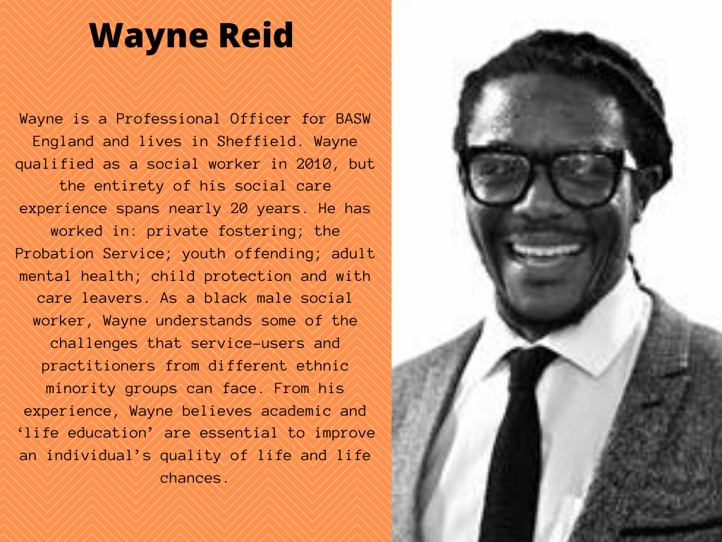 This weeks webinar “Anti Racist social work” with <a href="/SiobhanMaclean/">Siobhan Maclean</a>  will have not one..... but 5️⃣ guest speakers ! Please meet <a href="/wayne_reid79/">Wayne Reid⚡️</a> 🔥🔥🔥 Please see Wayne’s article “Black Lives Matter: social work must respond with action – not platitudes” ow.ly/g5Md30qXo86