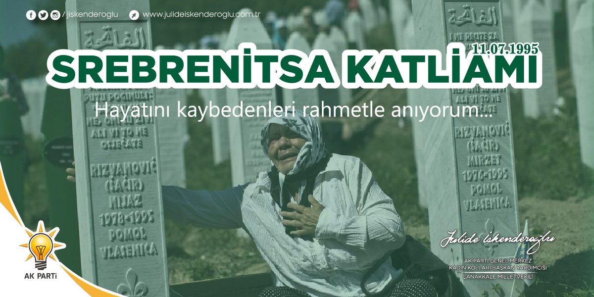 jiskenderoglu's tweet photo. 25 yıl önce Avrupa’nın orta yerinde yaşanan #Srebrenitsa soykırımını yapan canileri ve göz yumanları unutmadık, asla unutmayacağız.

Soykırımında katledilen bütün şehitlerimizi rahmetle anıyor, Bosnalı kardeşlerimize sabırlar diliyoruz. https://t.co/1Qjykhovvl