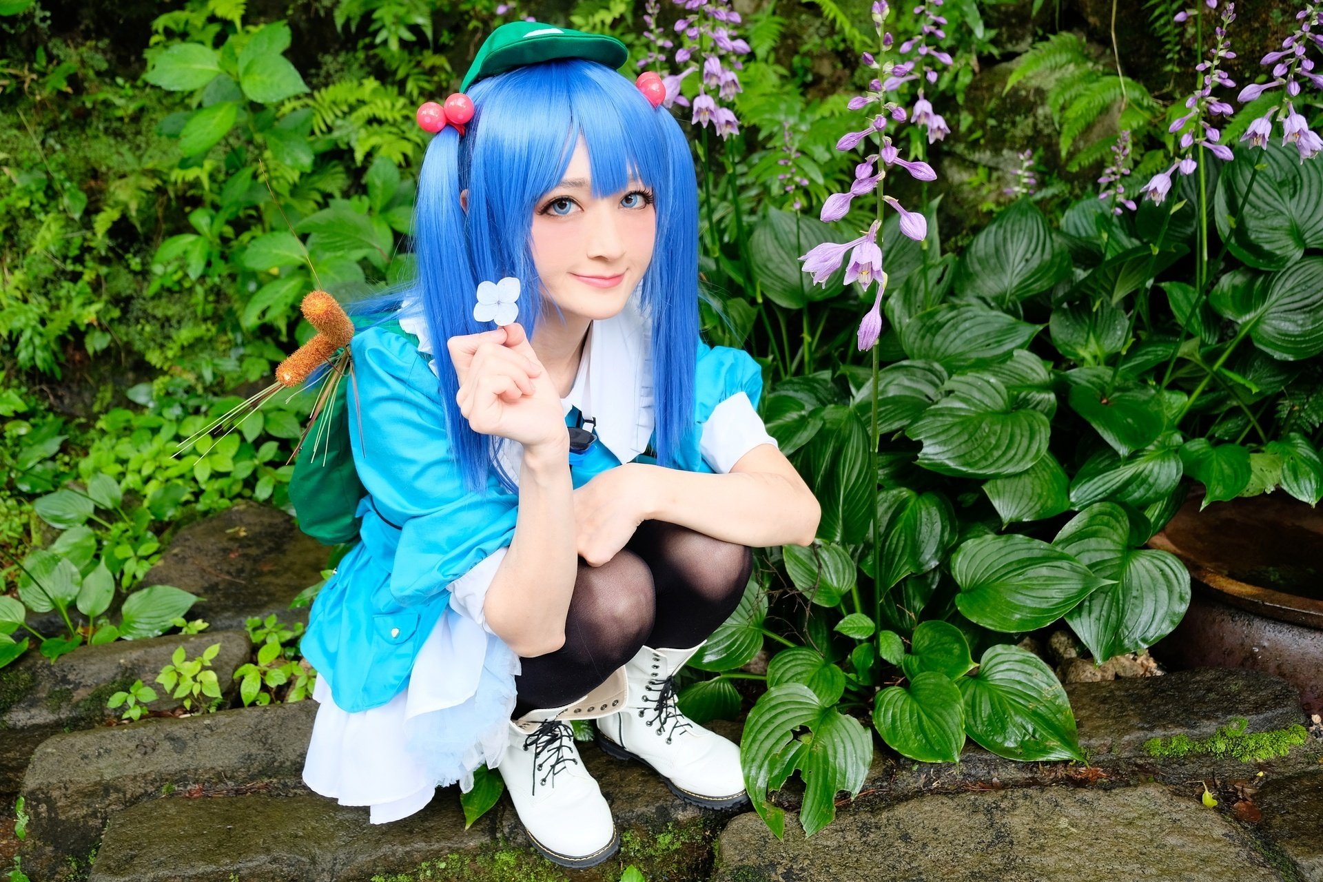 東方project 河城にとり 全頭面 鍵付き 着ぐるみ マスク コスプレ FIG