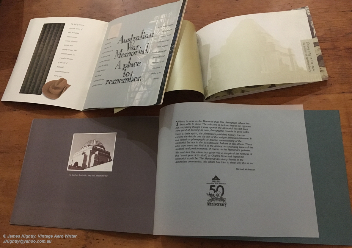The 50th Anniversary Album had a fashionable translucent 'veil like' inner jacket page, which also appeared in the pictorial guide, and, separately, the  @ShrineMelbourne's 2001 guidebook.