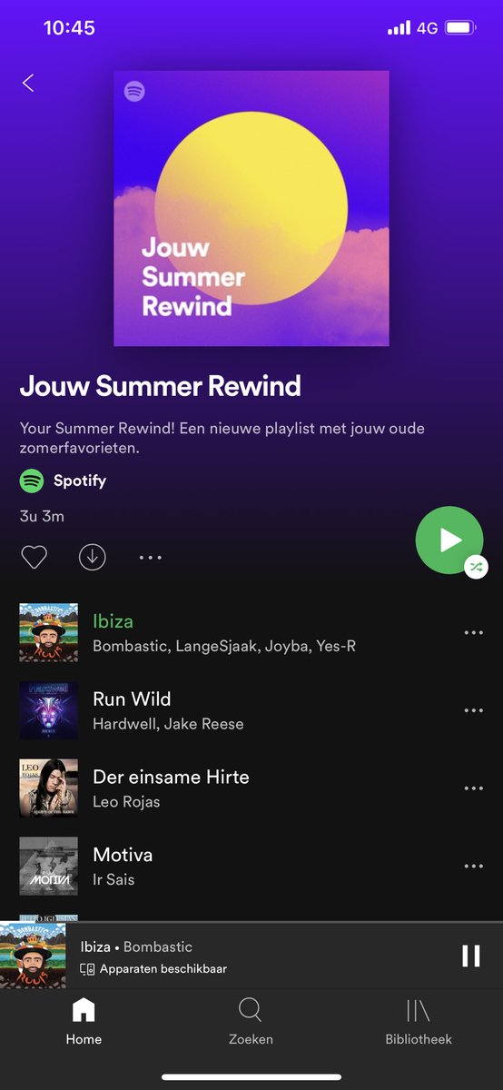 Effe spotify aan in roerige tijden en jawel dan maak de NR 1 me erg vrolijk <a href="/Dj_Bombastic/">Bombastic</a> 😉😉😉