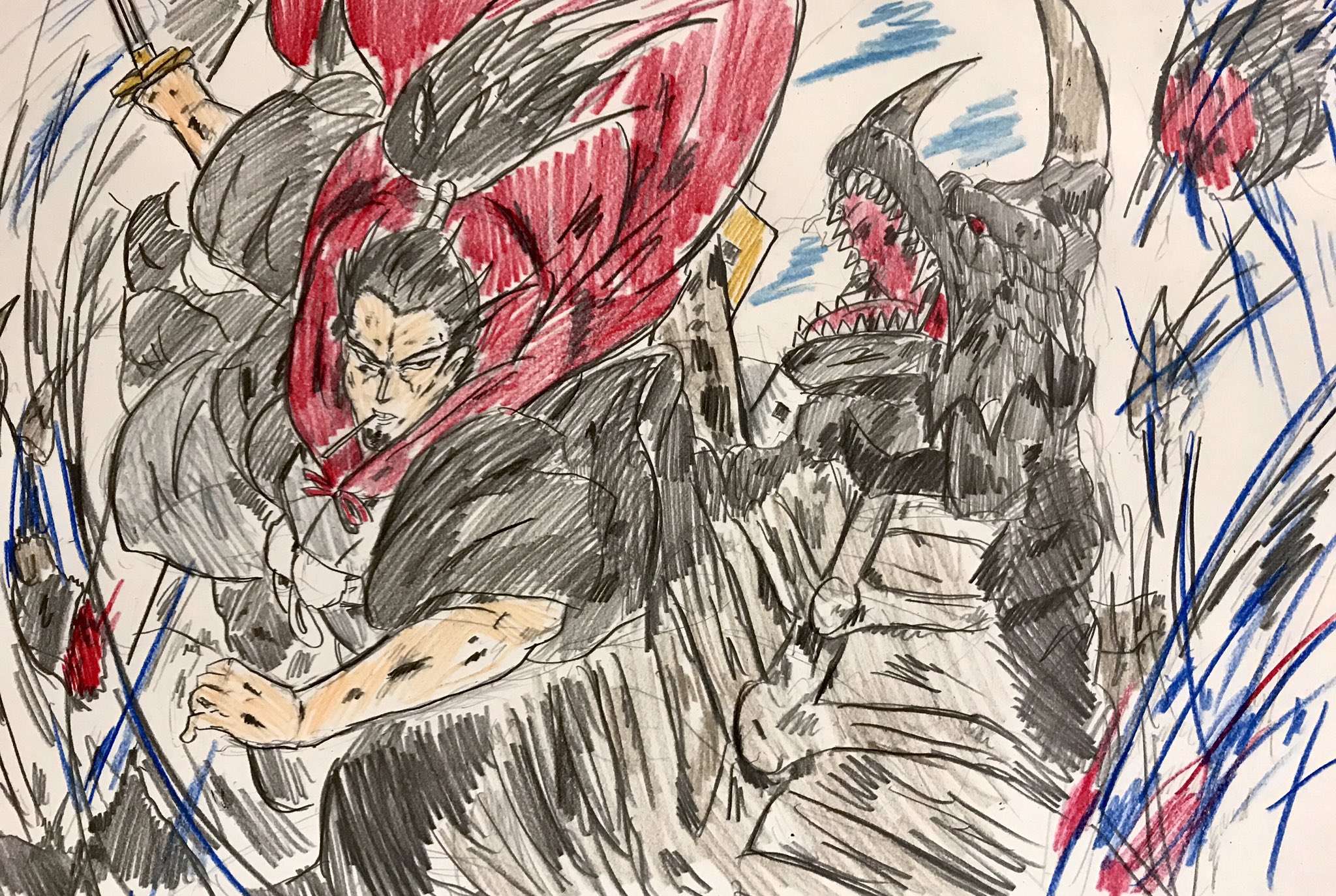 イゴまる リクエストお断り Ultraman ワンパンマン ブラックキング対アトミック侍 ブラックキングってアニメ版ではエイリアンになってるんですね イゴまる リクエストお断り Ultraman ワンパンマン ブラックキング対アトミック侍 ブラックキングってアニメ版ではエイリアンになってるんですね