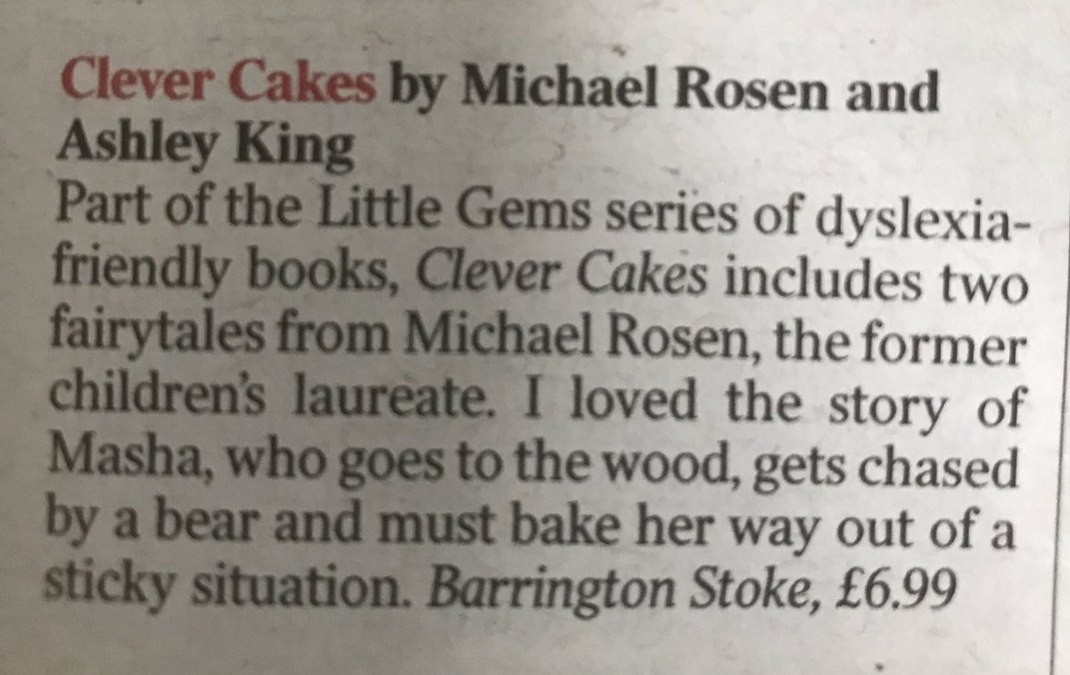Clever Cakes by  @MichaelRosenYes and Ashley King  @BarringtonStoke