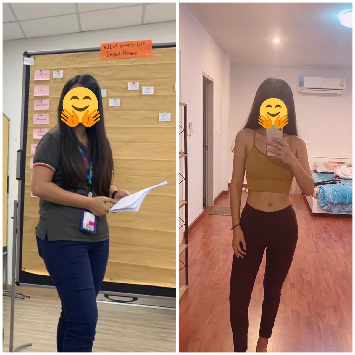 การลดน้ำหนัก 17 กิโลกรัม ในวัย 29 ขวบ (จาก 62 kg เหลือ 45 kg) ระยะเวลา 6 เดือน ขอพื้นที่อวดและแชร์ประสบการณ์เพื่อเป็นอุทาหรณ์สำหรับคนที่คิดว่าตัวเองกินเท่าไหร่ก็ไม่อ้วน มันไม่มีจริงค่ะ!! 😂 #ขอบคุณตัวเองที่พยายาม #ลดน้ำหนัก
