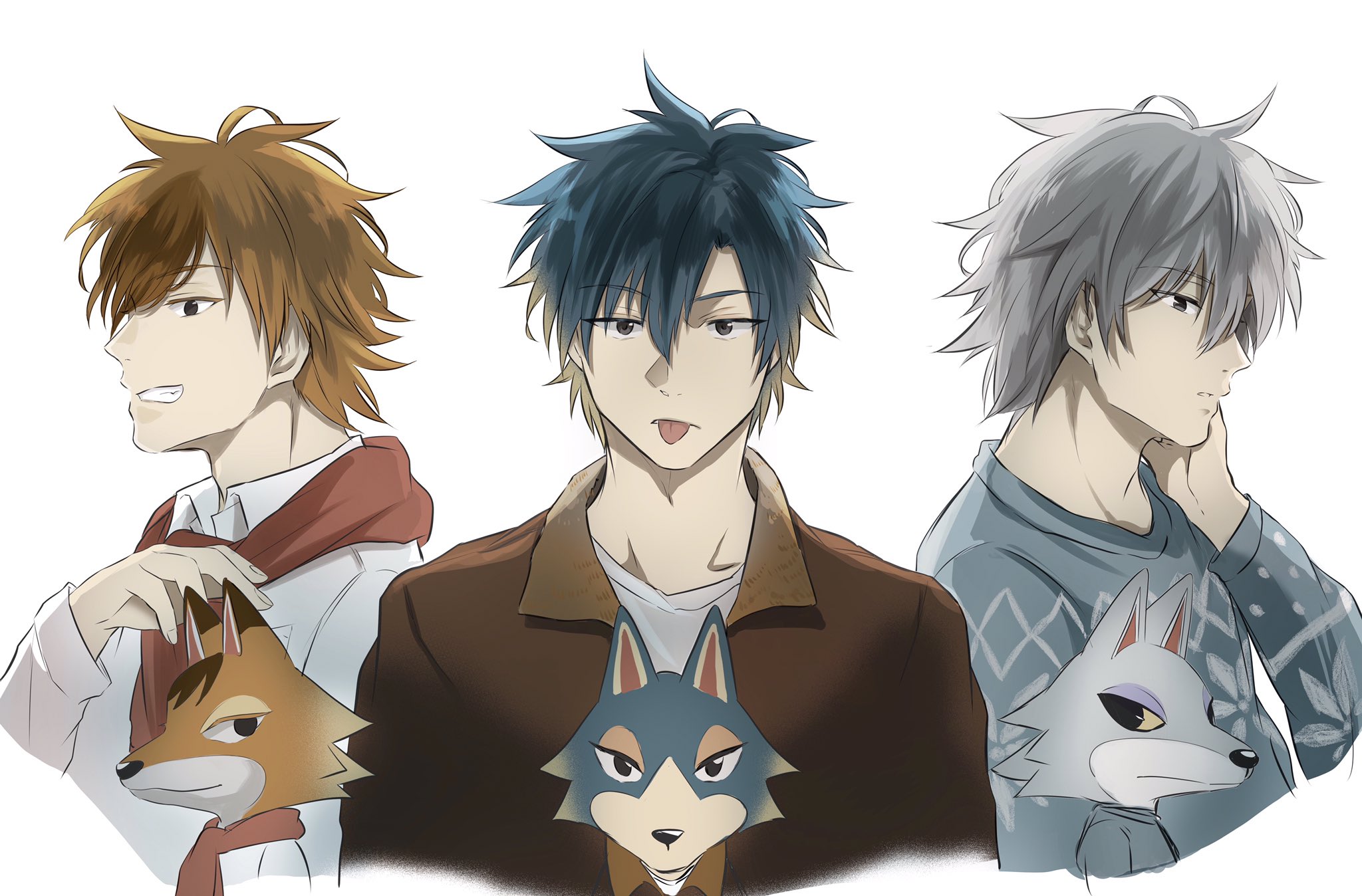 スドウショウ No Twitter あつ森擬人化 オオカミ住人3人 ロボとチーフとシベリア みんなすき T Co Xslnnwtpfk Twitter