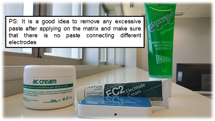 [12/27]Conductive paste? Cream? Or gel?I did some pilot testing and...Paste (ac cream) and cream (EC2) gave me a similar number of MUs It was harder to remove the cream (EC2) from the matrices Gel was not so good to identify MUs