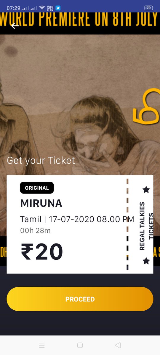 Ott360's tweet photo. Regal Talkies July Releases Ticket Price :-

#Miruna (Short)
Release Date - Jul 17
RunTime - 28 Mins
Ticket Price - 20 Rs

#Thadayam
Release Date - Jul 17
RunTime - 150Mins
Ticket Price - 50 Rs

#OnbathuKuzhiSampath
Release Date - Jul 24
Runtime - 150Mins
Ticket Price - 50 Rs https://t.co/5AsbbBqSA5
