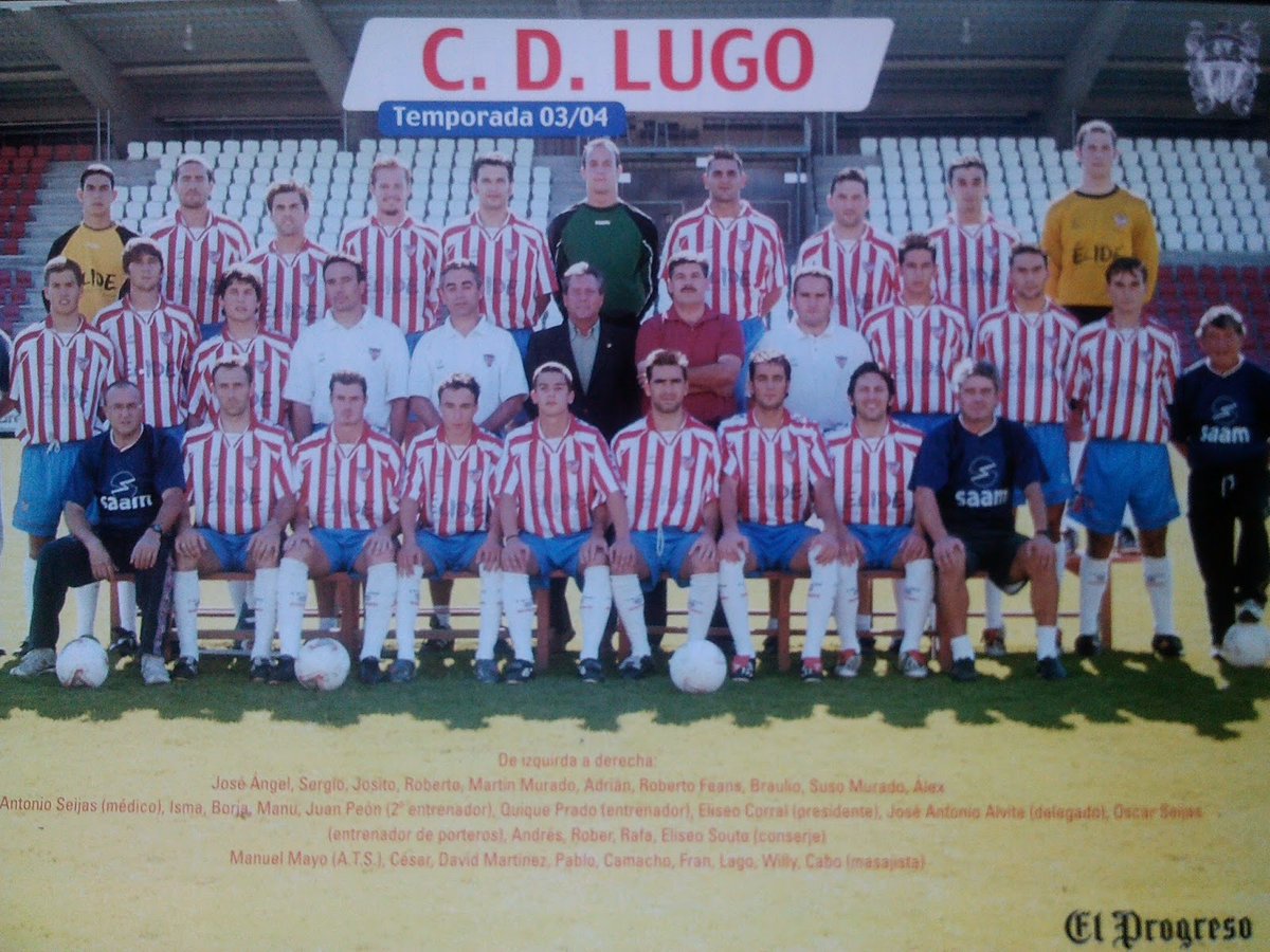 Plantel do CD Lugo da tempada 2003-2004 en A Terceira Galega.