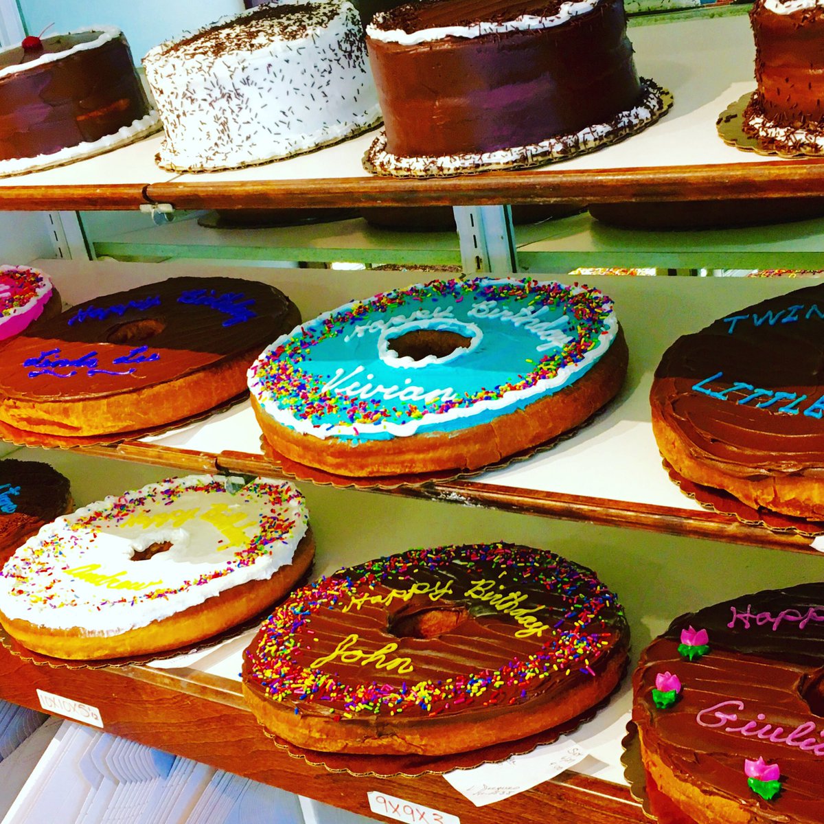DeLuiseBakery's tweet photo. Delicious Doughnut Cakes 🍩 please order 1 week in advance 351-5826 #EveryBatchFromScratch https://t.co/doEGQyPcgG
