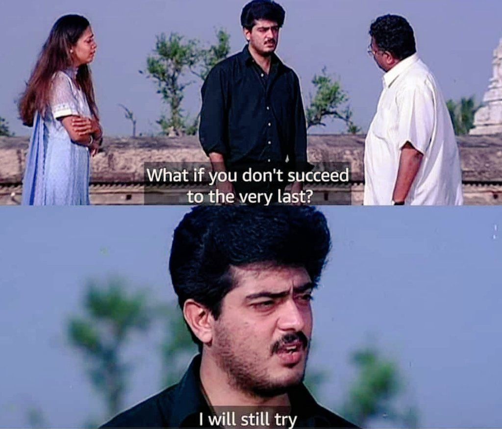 படத்தில் பாலகுமாரனின் வசனங்களும் ஷார்ப்."சம்பாதிக்கிறவன் மட்டும் ஆம்பள இல்லை. சாதிக்கிறவனும் ஆம்பள தான்"."தோண்ட தோண்ட தான் தங்கம் கிடைக்கும்.போராடினாதான் வெற்றி கிடைக்கும்" #Valimai