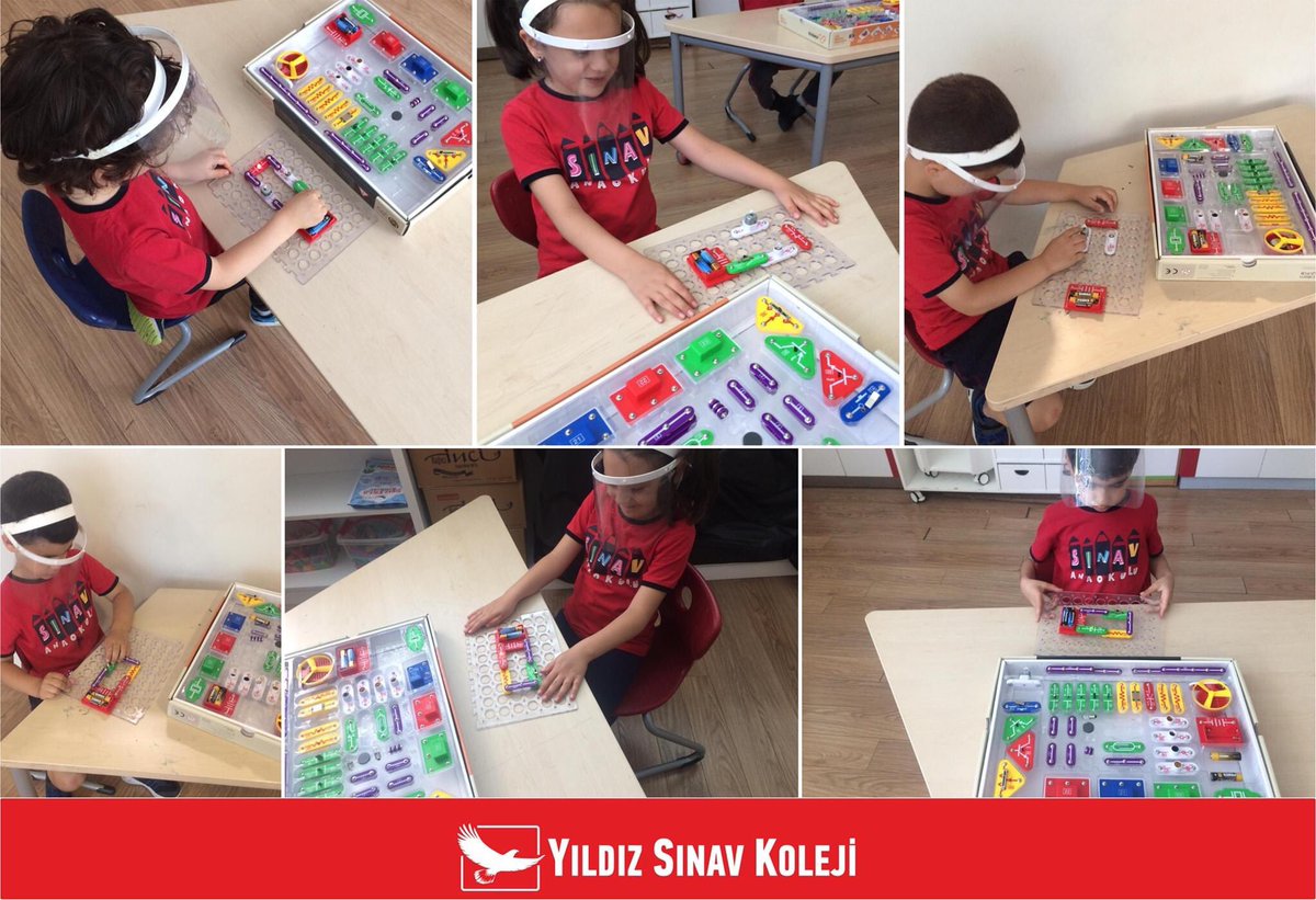 yildizsinav's tweet photo. Anaokulu öğrencilerimiz #yazokulu #kodlama dersinde; elektronik devre elemanlarından oluşan set sayesinde onlarca farklı devre kurup enerjinin harekete, farklı seslere ve ışığa dönüştüğü eğlenceli tasarımlar gerçekleştirebilmektedir. #yildizsinavkoleji #yıldızsınavanaokulu https://t.co/SXnWXqq7CE
