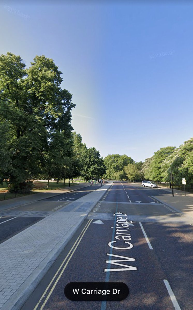 Where it’s a movement road there’ll need to safe space made for walking and cycling. This includes provide frequent safe crossings. It also means slowing the design speed of the road right down. Example here of Hyde Park. Protected cycle path, right road, crossing for walking 10/