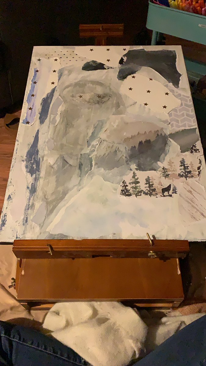 Art in progress... what did you make magic with today? #MakeMagic #artists #artwork #ArtistOnTwitter #MutimediaArt #collage