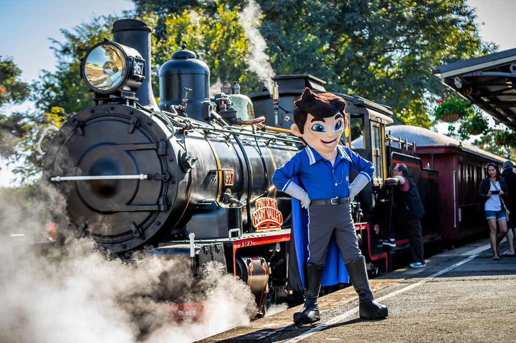 MVRattler's tweet photo. Did you join us today for our first steam train back on track? Steam Man and other Superheroes had a great time.

Thank you to everyone who joined us today and to the team at Mary Valley Rattler. You are all Superheroes!

Great photos by @leeroys_lens 
#maryvalleyrattler https://t.co/YqhVO18o7e