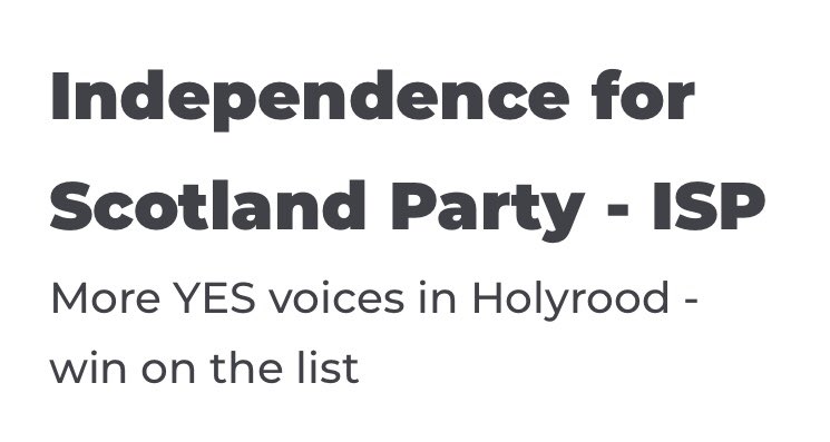 Even worse than I thought. We’re entering ‘People’s Front of Judea’ territory here, with now 3 indy list parties, on top of SNP, Greens, Solidarity & RISE.Question for list party supporters: which of these 3 do we vote for (bearing in mind unless it gets 5% it’ll get 0 seats):