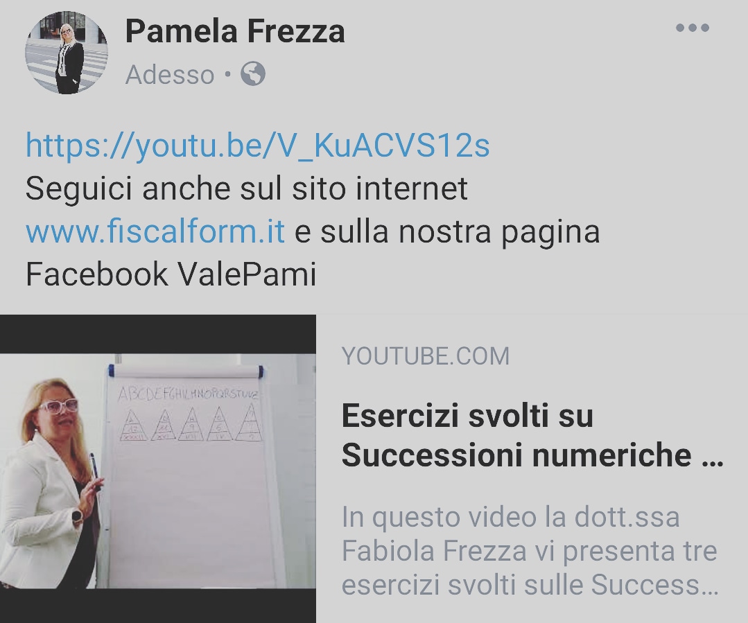 PamelaFrezza's tweet photo. Link in bio #serie numeriche e letterali #Esercizio svolto per #testingresso #università e #concorsodocenti iscrivetevi al mio #canale #youtube #staytuned
https://t.co/udUc4cO1bV https://t.co/QY3ymdXWXS
