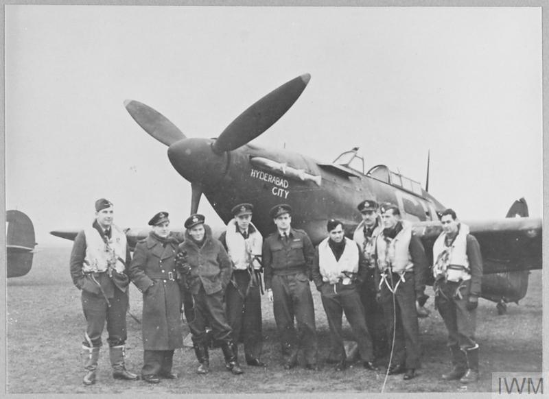 The Merlin III in the  @I_W_M collection comes from a Hurricane flown by Squadron Leader Tom Gleave of 253 Squadron.Photo: officers of 253 Sqn, with a Hurricane named Hyderabad City. The sqn had been sponsored by the Nizam of Hyderabad. © IWM CH 4398 https://www.iwm.org.uk/collections/item/object/205445029