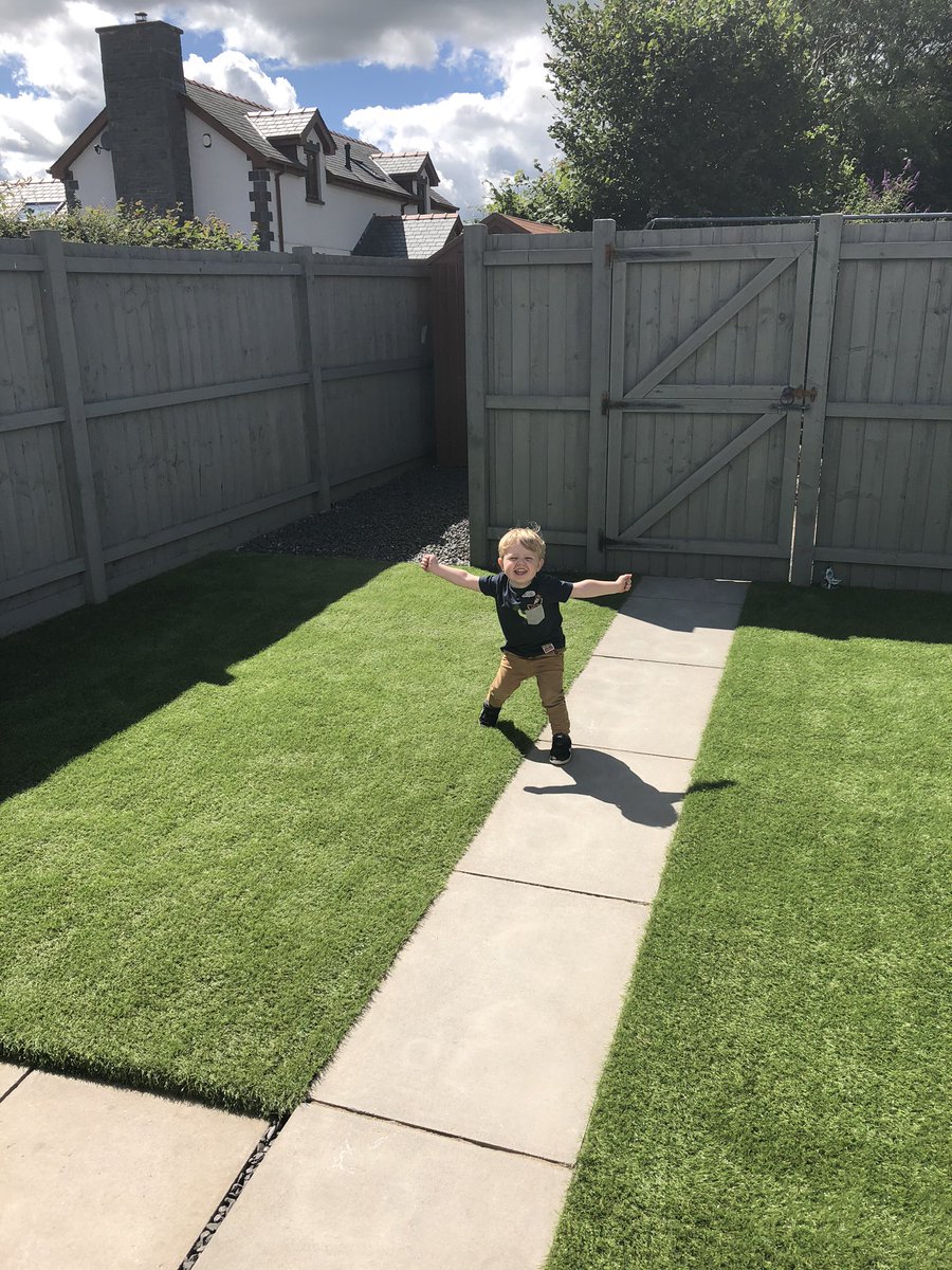 Garden makeover #DIY #proudofmyself #artificialgrass #clean