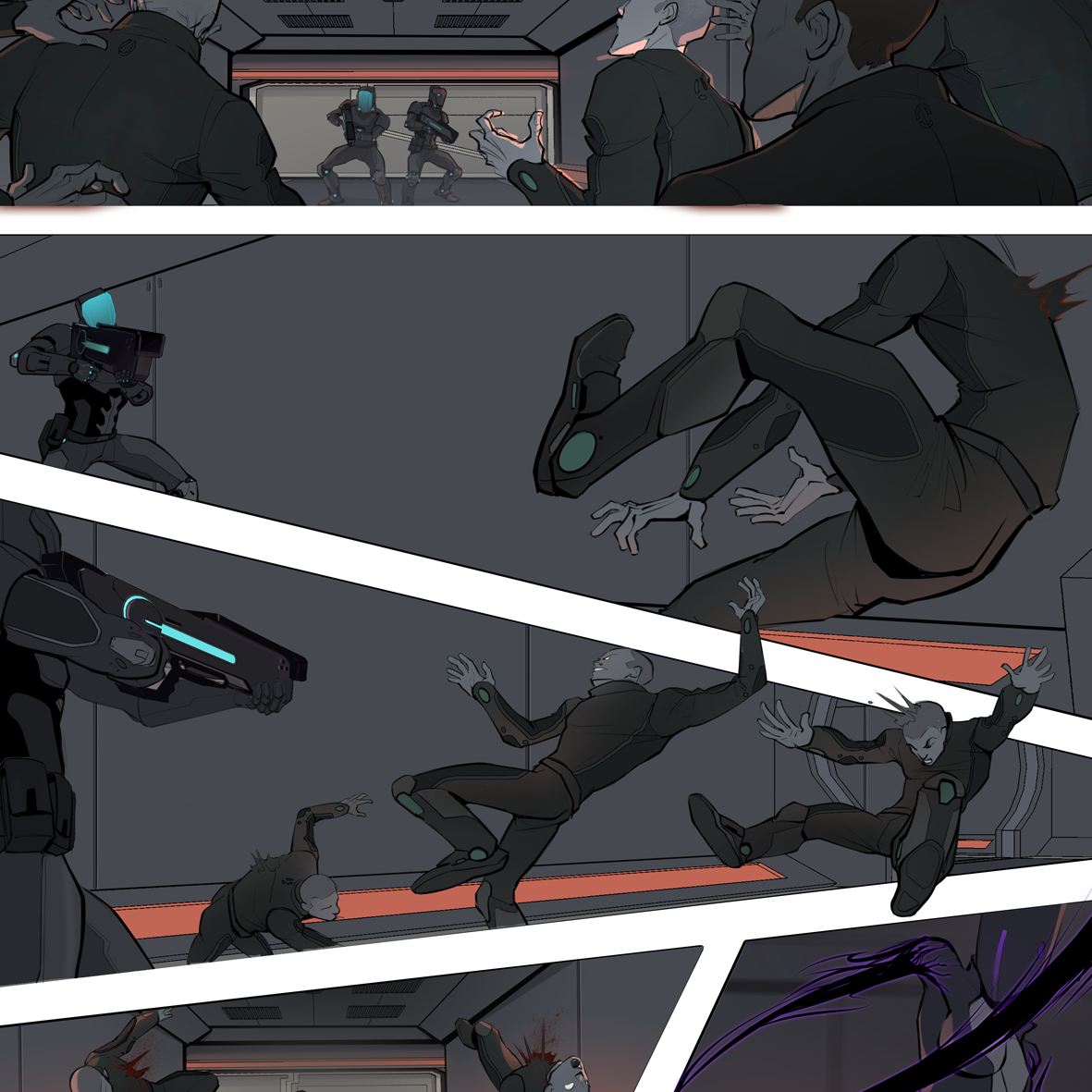 rad_acs's tweet photo. found some steps from #radiuscomic vol1! 
I still really like that page but it's good to look back sometimes and see how far you've come, I'm currently working on vol3 - and my paneling becomes a lot more complex and dynamic https://t.co/kMWL146KWn