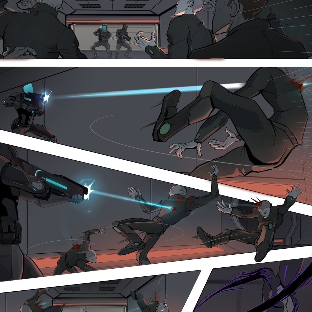 rad_acs's tweet photo. found some steps from #radiuscomic vol1! 
I still really like that page but it's good to look back sometimes and see how far you've come, I'm currently working on vol3 - and my paneling becomes a lot more complex and dynamic https://t.co/kMWL146KWn