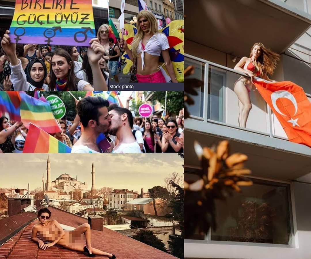 पहले तस्वीरों, मुजस्मो तथा मुशरिक ए मक्का के देवताओं को हटा कर ही नमाज़ अदा की थी।अब आते हैं अहम प्वाइंट की ओर के उर्दगान इतना इस्लामिक और मुस्लिम हितैशी है तो उसने तुर्की मेहमजिंस्प्रस्ती को ख़तम क्यूं नही किया?शराब के ठेके का लाइसेंस रद्द क्यूं नही किया?