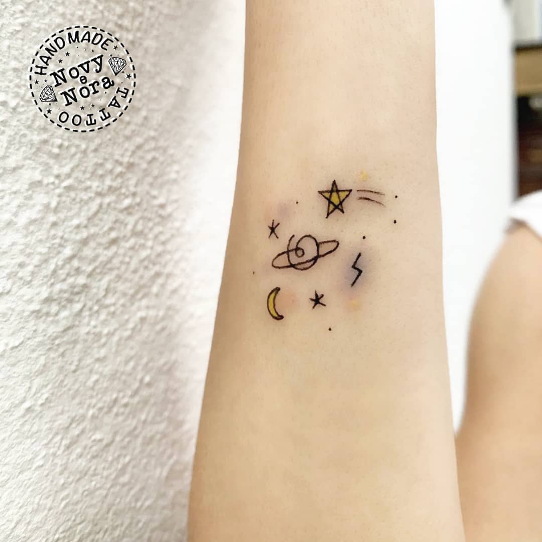 Buy Saturn Temporary Tattoo  Planet Tattoo  Space Tattoo Online in India   Etsy