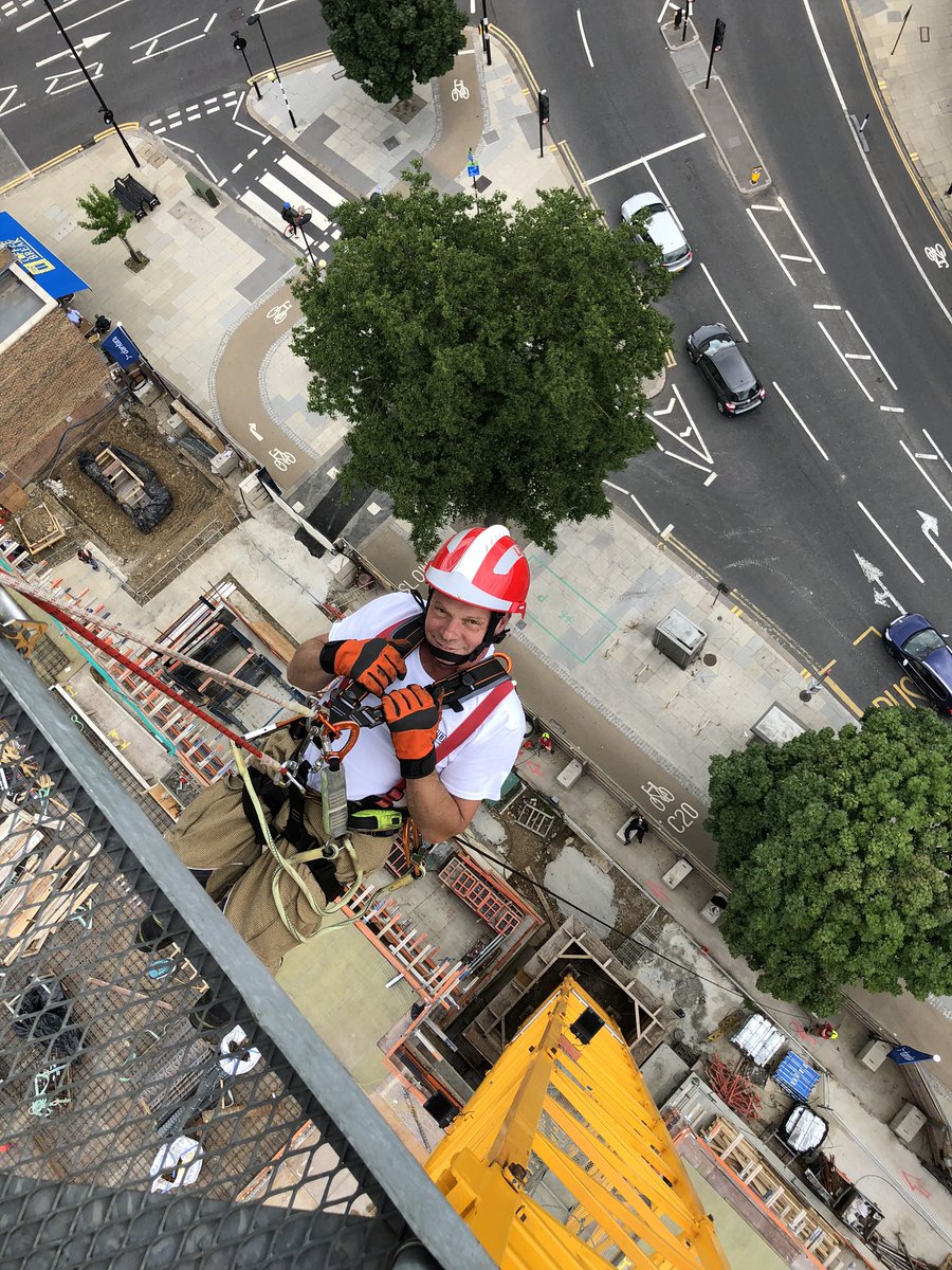 LFBEnfield's tweet photo. This afternoon Edmonton White watch completed line rescue training on the crane at Dandara construction site, Winchmore Hill. Excellent skills demonstrated by crews #headforheights #linerescue #notjustfires https://t.co/EeO1PgSVLD