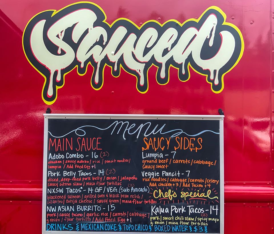 Open 4-8 today.  Stop by for a pint and grab dinner from Sauced while you're here.