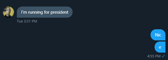 Gimmick5News's tweet photo. This just in! @will57928660, a fellow gimmick account is also running for president. 
Who do you support?
#jonforpresident2020
#Nelson2020
#fatyoshiforpresident 
#Baboon2020
Comment if you support any other hashtag/candidate! https://t.co/HK1SQE4y7a