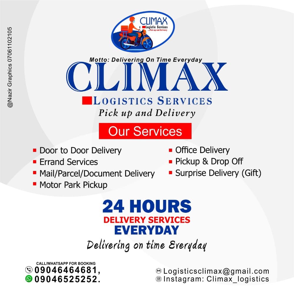 ClimaxLogistics's tweet photo. Climax Logistics Services ! We are ready to do your deliveries 🛵📦 Safe /Reliable/ Quick delivery 🚚 
#logistics #delivery #errands https://t.co/pja2zowtgY
