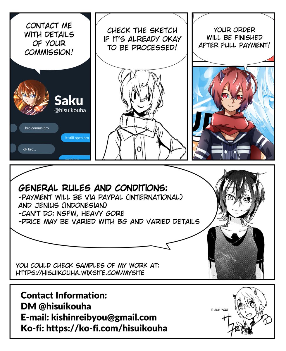 Hello, I'm opening commissions again this month!
I'm opening 5 slots each, colored and BW. Boost and RTs are deeply appreciated, thank you~
You could also check my sample works at:
https://t.co/4QoUz1VEIt
#CommissionsOpen