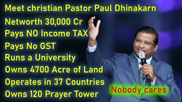 Fundings to christian missionaries. The missionaries in india get funds from Foreign NGOs. The leaders and activists who are secretly converted support them and control hindu temples.