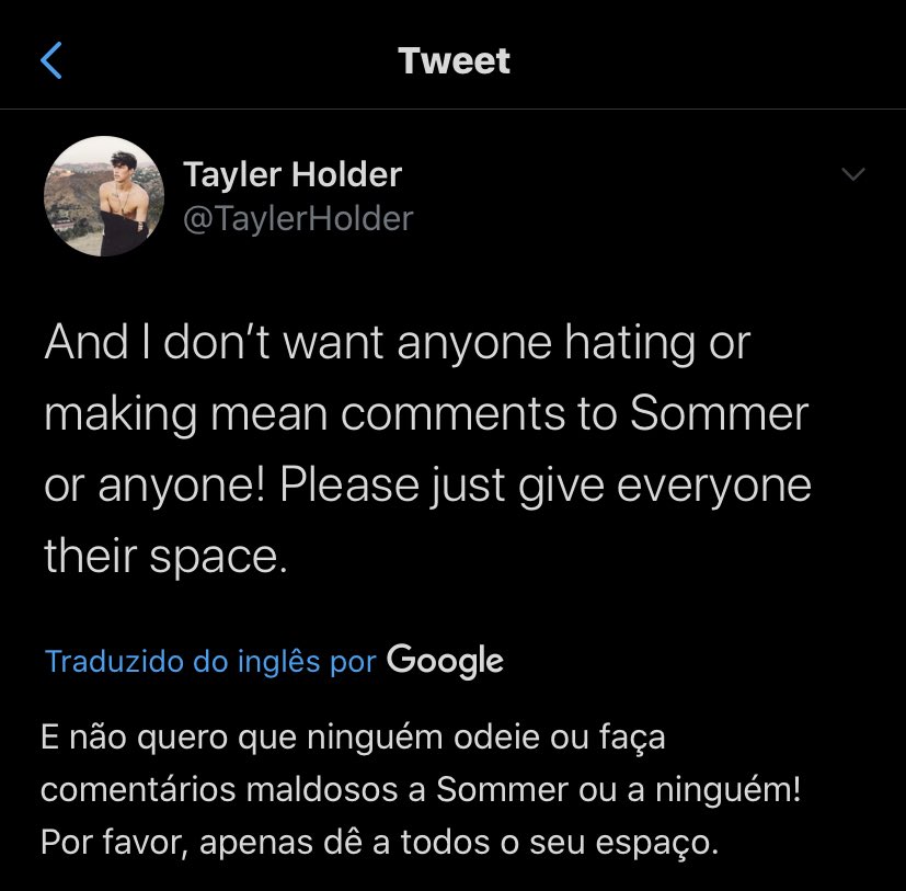 expondofamosos's tweet photo. Tayler diz que está solteiro... será que ele terminou com Sommer Ray? Será que ele agora está com Charly Jordan? Os fãs estão se perguntando. https://t.co/qNWRjOS6HQ