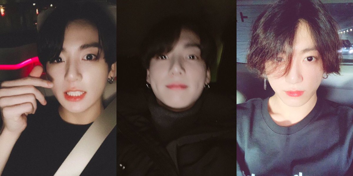 vantends's tweet photo. jungkook went from car selcas to bed selcas https://t.co/XSo1EDiUKJ