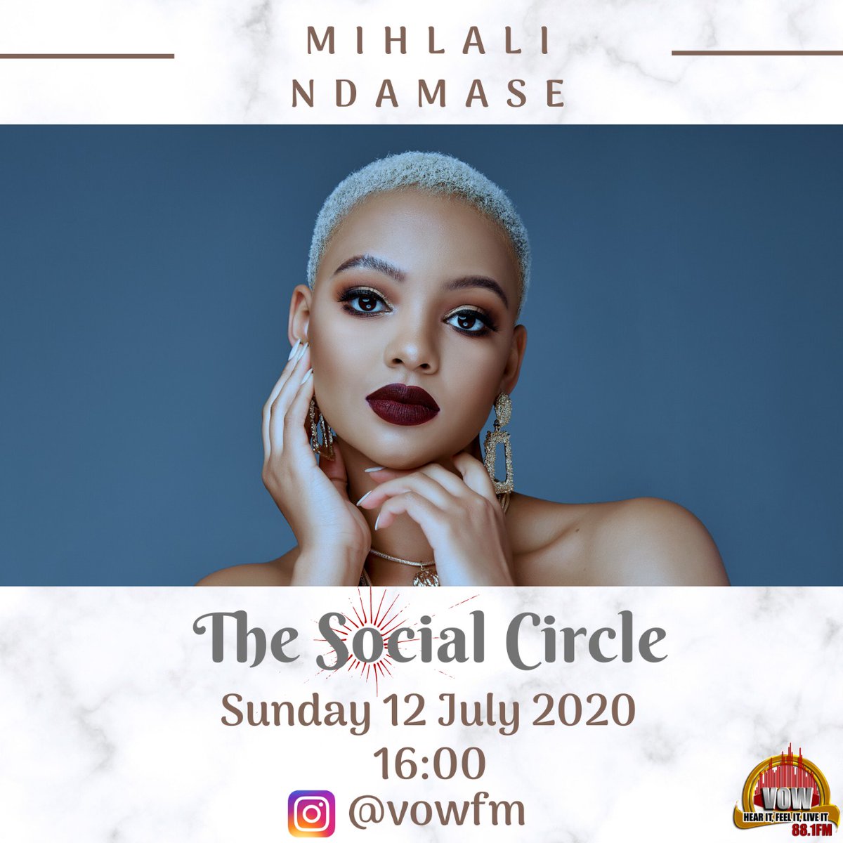 Join us on the Social Circle tomorrow as we get to know <a href="/mihlalii_n/">Mihlali Ndamase</a>.

Hosted by <a href="/Nwabisa_G/">Nwabisa Gcilitshana</a> on Instagram Live. Please tune in!