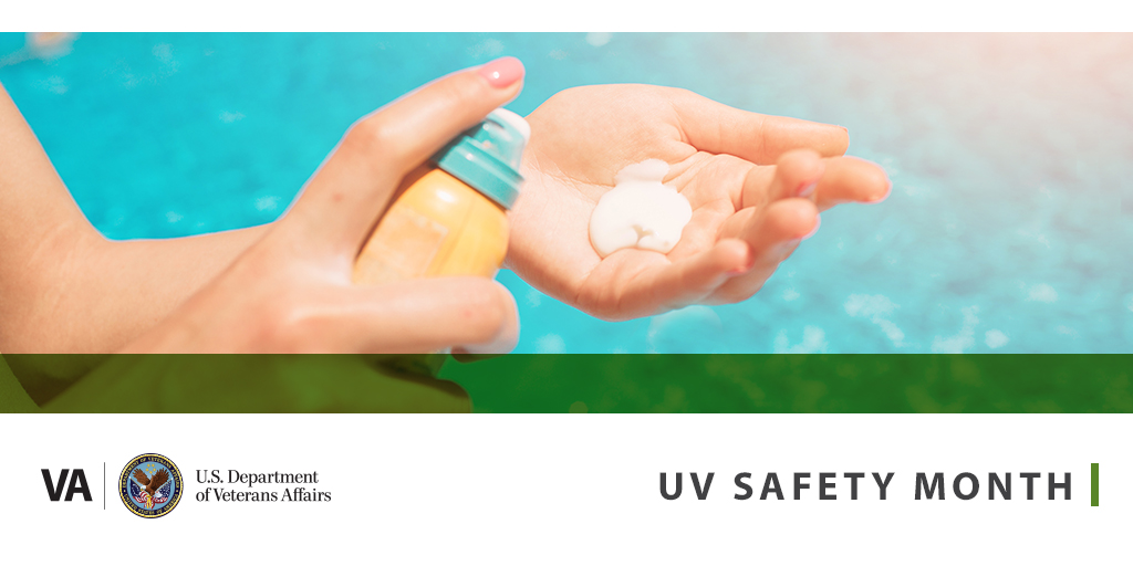 vacareers's tweet photo. During #UVSafetyMonth and all year long, protect your skin and hearing! Check out @VACareers #SunSafety tips from @VAColumbiaMO to stay #UVsafe this #summer. https://t.co/432ALhTEUH https://t.co/14YH5G8nIT