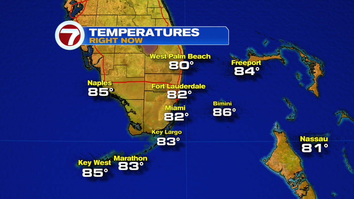 ErikaDelgadoWx's tweet photo. WARM START to our morning with temperatures across South Florida already in the 80s. @wsvn https://t.co/0Dtei1FWGJ