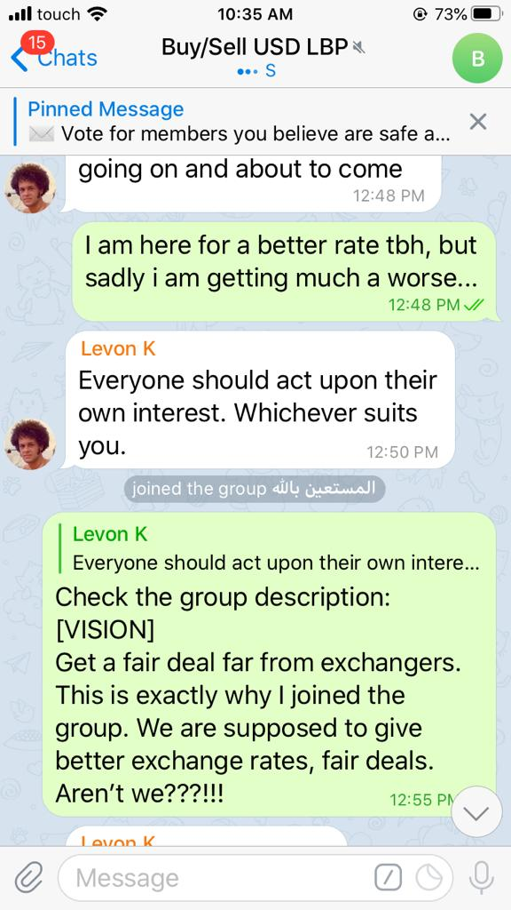 When wholesalers were pricing the USD/LBP rate, many were able to track real exchange rates & stop them from inflating it. Now we can’t, as wholesalers and licensed exchange shops are forced to price at 3850-3900 (doesn’t follow the law of S&D).