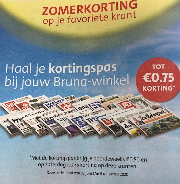 ZOMERKORTING!
Scoor deze korting door deze kranten te kopen!🤩