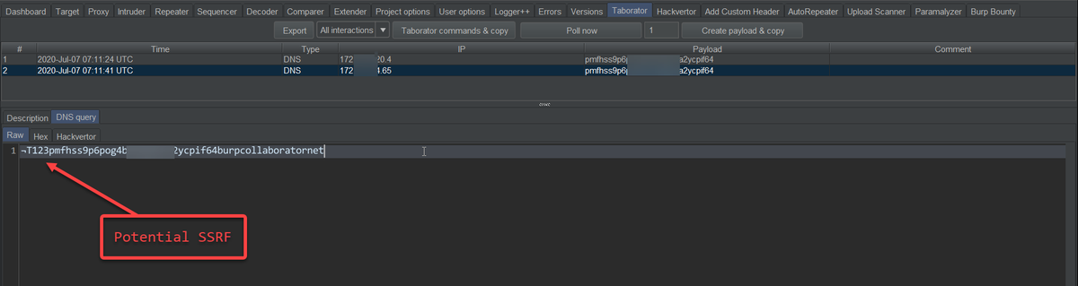 AmitMDubey's tweet image. A small Burpsuite trick which helped me to find Blind SSRF -

Step 1: Use Intruder to Bruteforce Headers
Step 2: Add Burp collaborator URL as value.
Step 3: Add prefix numerical payload (Pitchfork)
Step 4: Use Tarborator Extension to monitor hits

#bugbounty #bugbountytips