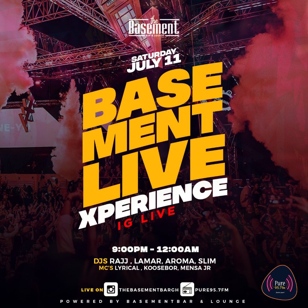 DJLamarGh's tweet image. Who else misses partying? 
@Basementbargh got you sorted tonight 
#basementlive 

@djsliming @djaromaGH @kooSebor @Papjay007 @paduhene2