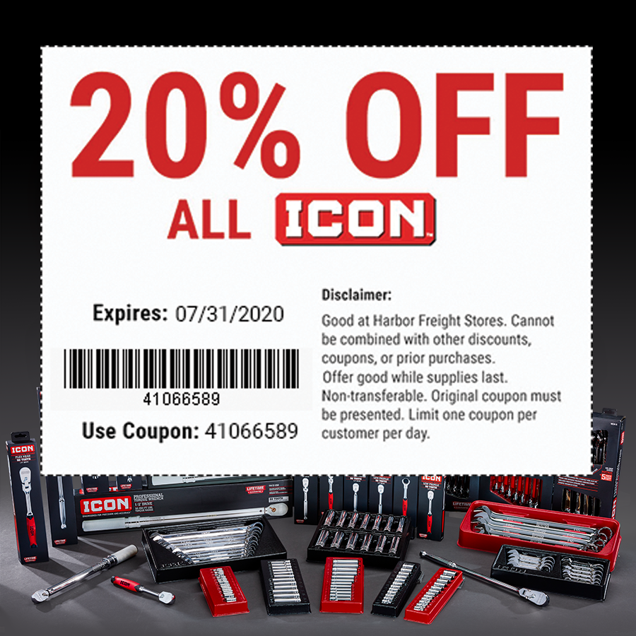 Harbor Freight Tools Experience The New Line Of Icon Tools And Storage With This Exclusive Off Coupon Valid On All Icon Hand Tools And Tool Storage Use Code