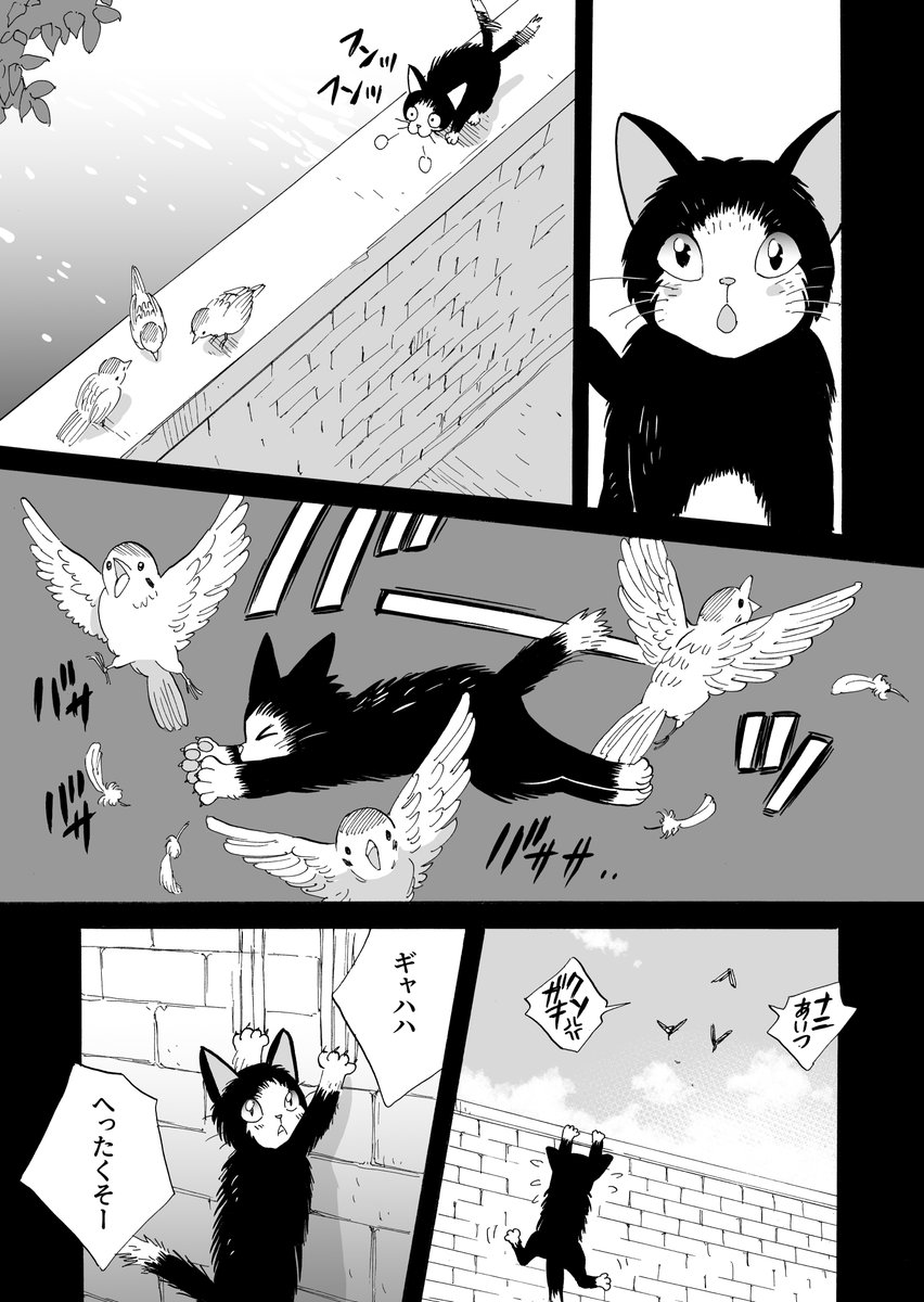 【マイロとクロンヌ】野良猫と飼い猫のマンガ【3話】(2/5) 