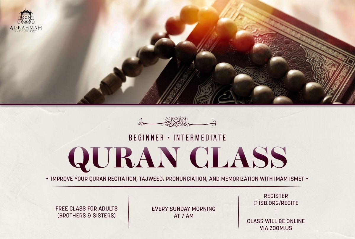 isbalrahmah's tweet photo. Tomorrow - Quran class for Beginner and Intermediate level - https://t.co/PrgqHANp2Y https://t.co/4pWEzYD9DE
