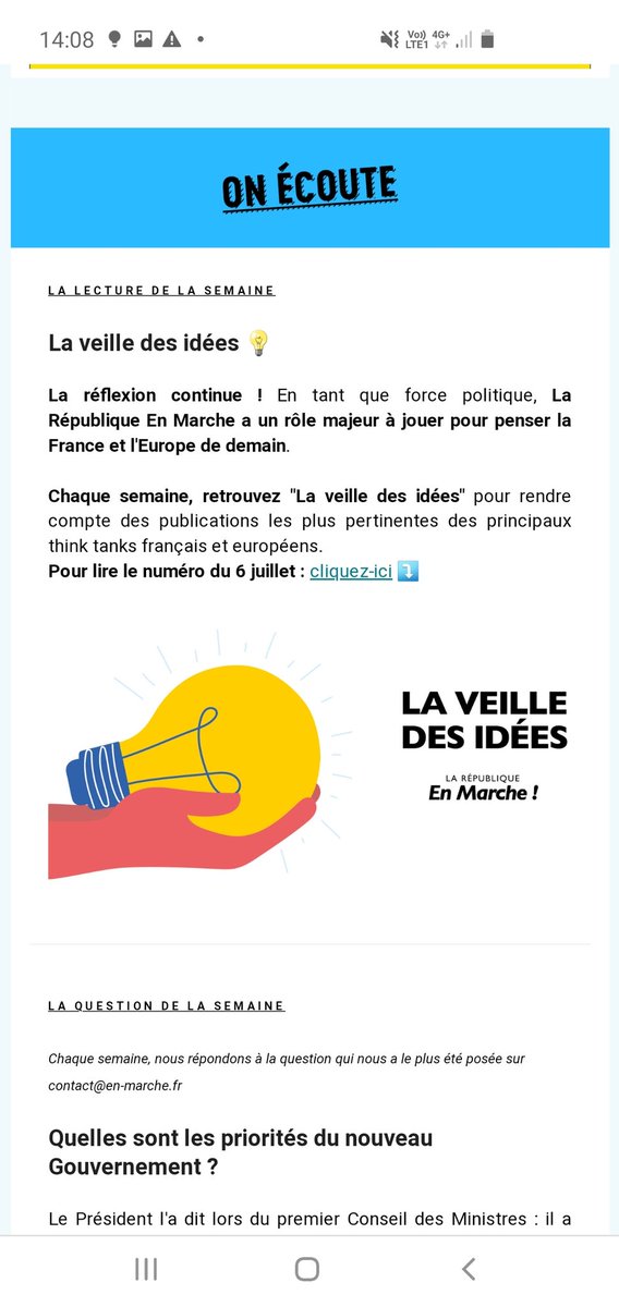 RE_Paris17's tweet photo. 📫 La newsletter de La République @enmarchefr ⤵️
https://t.co/sMYrV8Lv9h

✍Edito de @StanGuerini

🔵 ON AGIT
La majorité avance pour construire un pacte social plus juste

⚪️ ON S'ENGAGE
Dans les territoires aussi pour transformer notre pays

🔴 ON ÉCOUTE 
La réflexion continue https://t.co/4XXle4M6MP