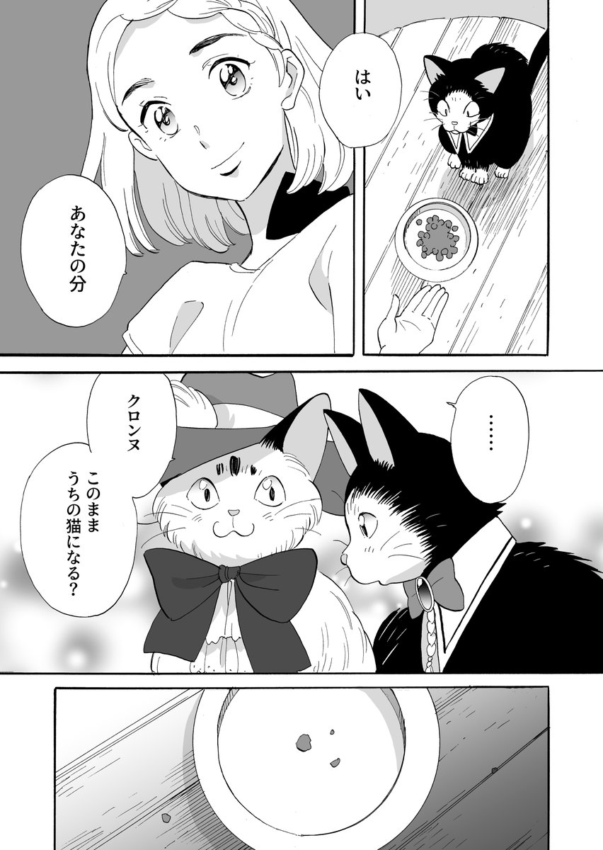 【マイロとクロンヌ】野良猫と飼い猫のマンガ【3話】(5/5) 